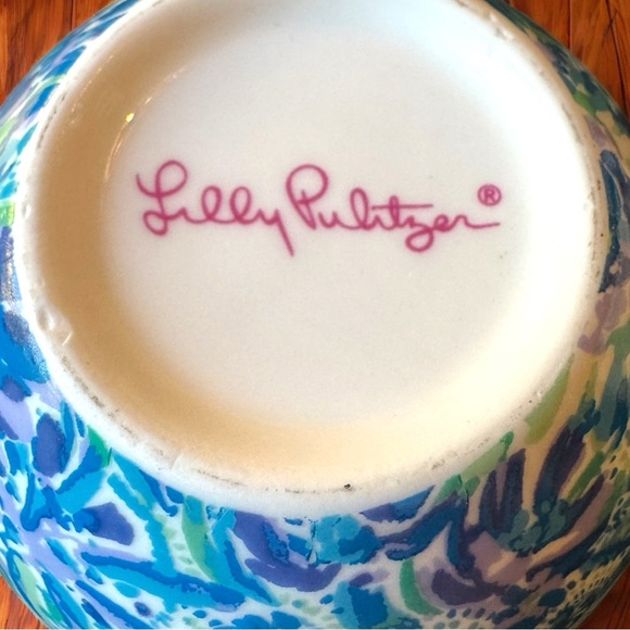 Lilly Pulitzer Blue Floral Ceramic Mug - Oversized xx, Lilly Cup - Picture 8 of 11